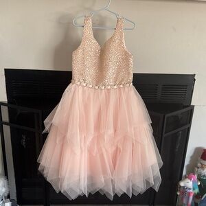 American Princess Glittering light pink Tulle Dress